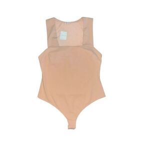 NWT Free People Intimately Beige Square Neck Sleeveless Tank Bodysuit Size Large